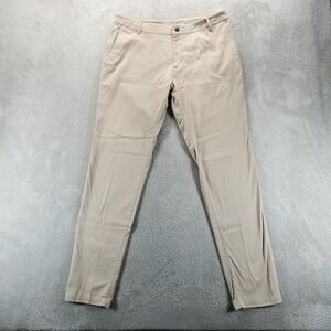 Birddogs Pants Mens 36x36 Beige Chino Slim Tapered Flat Front Stretch Casual